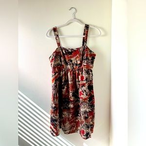 Kensie Pretty Strappy Babydoll Silk Dress Size M